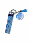 Coral Reef Lite Blue Bahama Batik Keychain